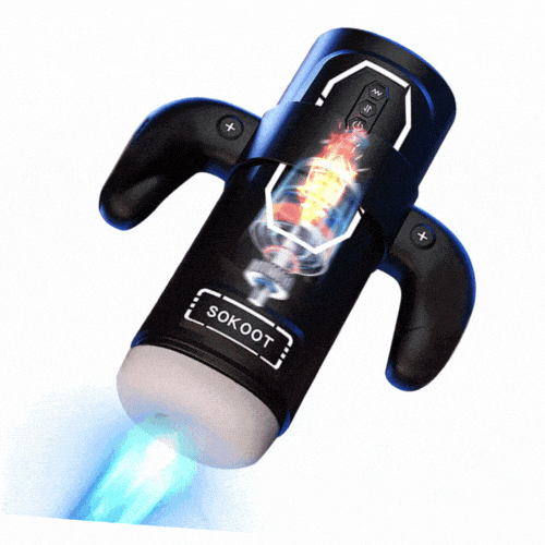Sokoot Handheld Telescopic Sucking Heating Male Penis Stroker