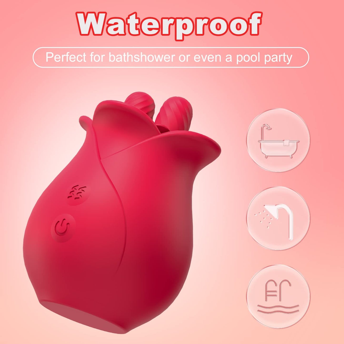 Lurevibe - Rose Romeo Double Tongue Lick Shaker clitoral nipple orgasmic sex toy