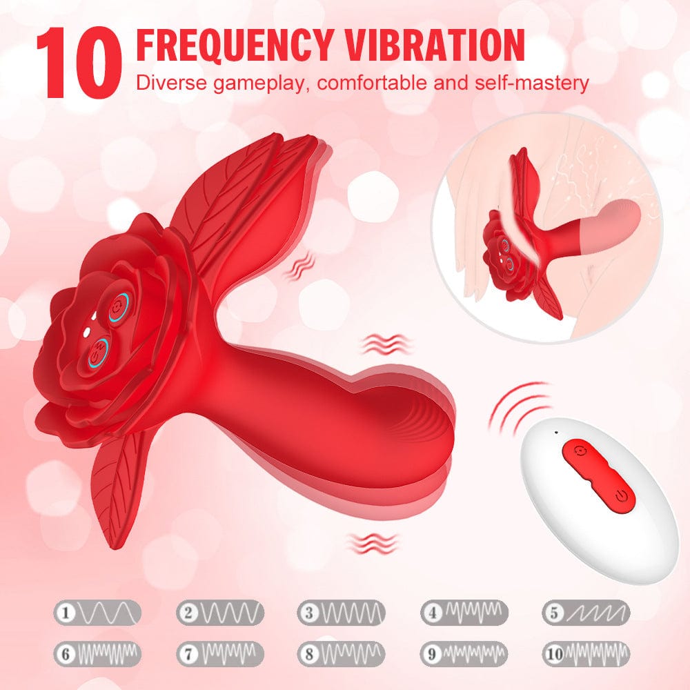 Lurevibe - Rose Wearable Double Stimulation G Spot Vibrator