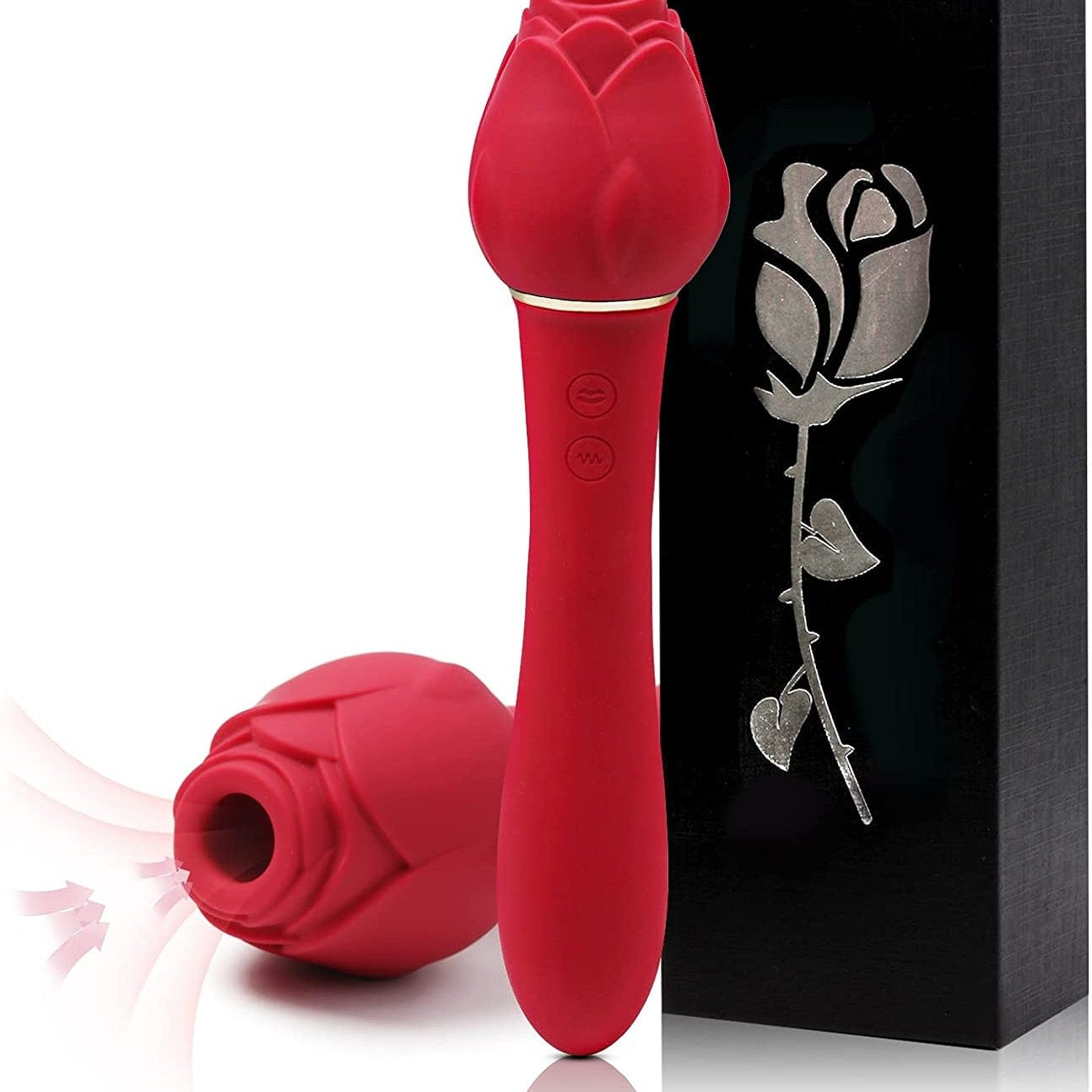 Lurevibe - Rose Sucking G Spot Vibrator Clit Sucker Nipple Toy
