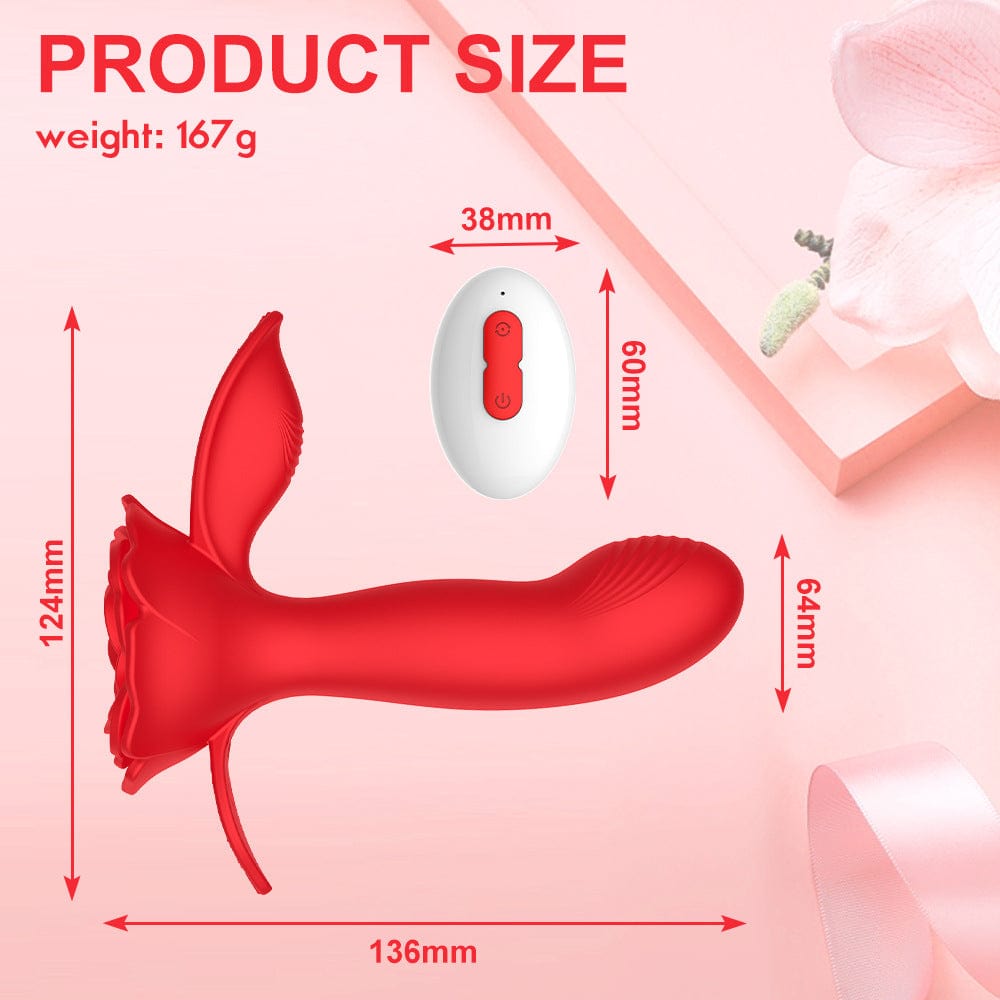 Lurevibe - Rose Wearable Double Stimulation G Spot Vibrator