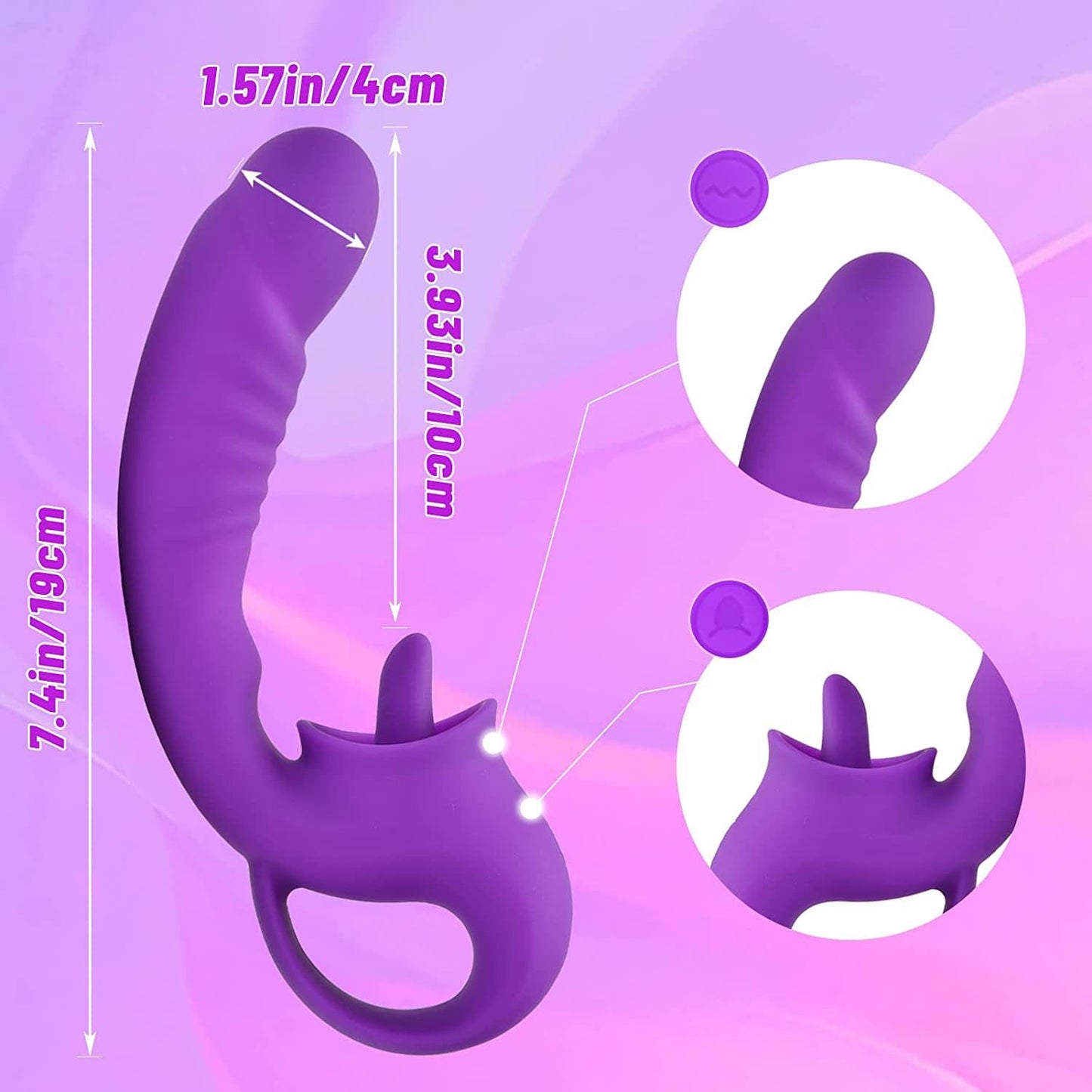 Lurevibe - Ava 2-in-1 Tongue-licking Vibrator