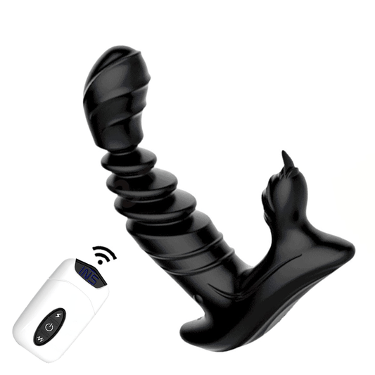 Lurevibe - Telescopic Prostate Massager For Men And Women Double Shock Masturbation G-spot Vestibule Anal Plug Sex Toy Wholesale