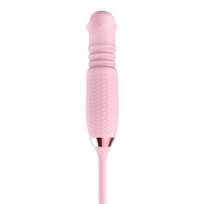 Lurevibe - 3-in-1 Blooming Sexy Pink Rose Toy Rotating Pearls Telescopic Tongue-licking Vibrator