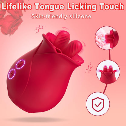 Lurevibe - Rose Romeo Double Tongue Lick Shaker clitoral nipple orgasmic sex toy