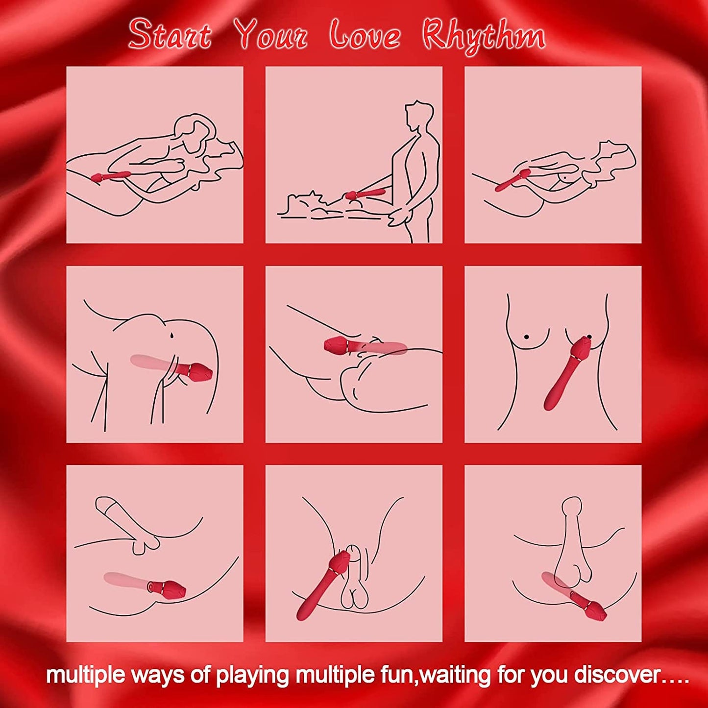 Lurevibe - Rose Sucking G Spot Vibrator Clit Sucker Nipple Toy