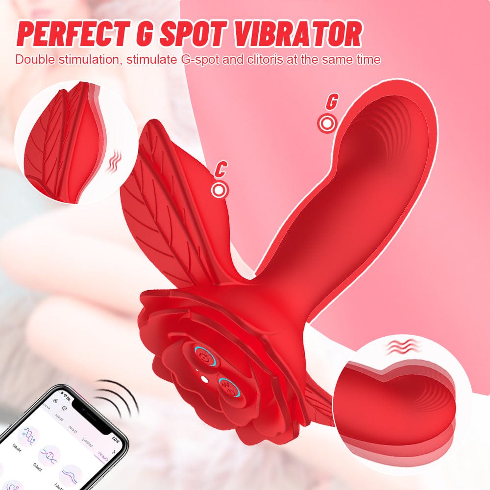 Lurevibe - Rose Wearable Double Stimulation G Spot Vibrator