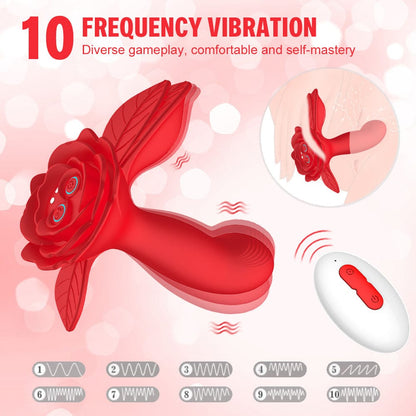 Lurevibe - Rose Wearable Double Stimulation G Spot Vibrator